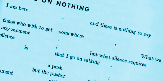 Buchseite. Ausschnitt des Textes .... von John Cage
